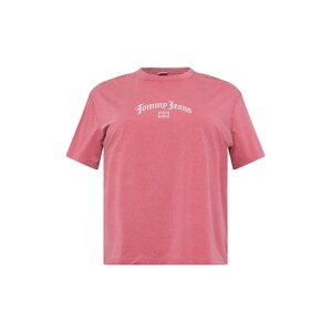 Tommy Jeans Curve Póló  fáradt rózsaszín / fehér