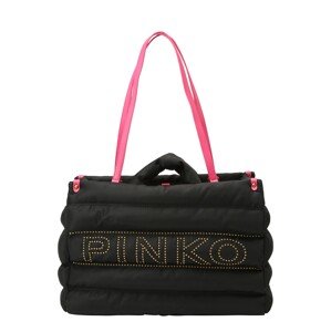 PINKO Shopper táska  aranysárga / rózsaszín / fekete