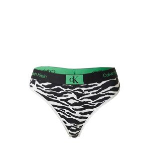Calvin Klein Underwear String bugyik  zöld / fekete / fehér
