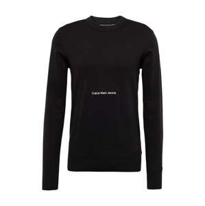 Calvin Klein Jeans Pulóver 'INSTITUTIONAL ESSENTIAL'  fekete / fehér