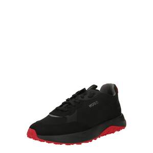 HUGO Red Rövid szárú sportcipők 'Kane'  szürke / tűzpiros / fekete