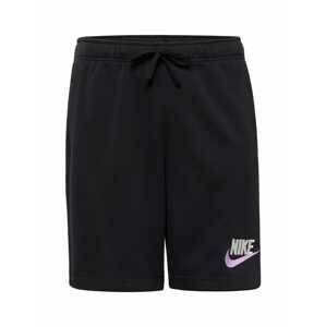 Nike Sportswear Nadrág  lila / fekete / fehér