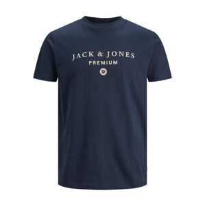 JACK & JONES Póló 'MASON'  krém / tengerészkék