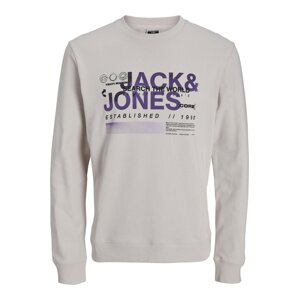 JACK & JONES Tréning póló 'WATER'  szürke / sötétlila / fekete