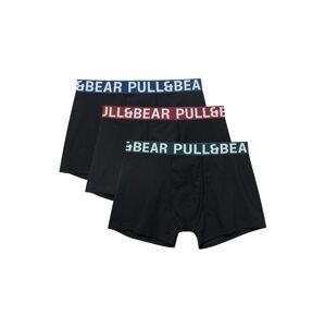 Pull&Bear Boxeralsók  világoskék / piros / fekete / piszkosfehér