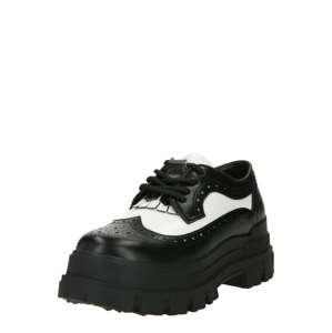 BUFFALO Fűzős cipő 'ASPHA'  fekete / fehér