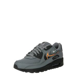 Nike Sportswear Rövid szárú sportcipők 'AIR MAX 90'  szürke / narancs / fekete / fehér
