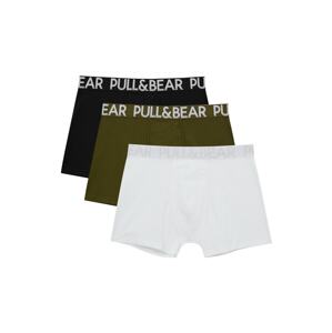 Pull&Bear Boxeralsók  világosszürke / olíva / fekete / fehér
