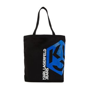 KARL LAGERFELD JEANS Shopper táska ' Monogram '  kék / fekete / fehér