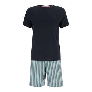 Tommy Hilfiger Underwear Rövid pizsama  tengerészkék / kék melír / sötétzöld