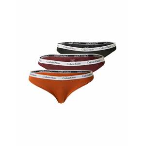Calvin Klein Underwear Slip 'Carousel'  sötét narancssárga / burgundi vörös / fekete / fehér