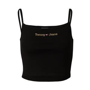 Tommy Jeans Top  bézs / tengerészkék / fekete / piszkosfehér
