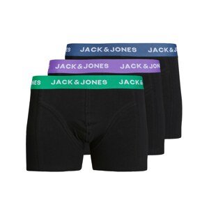 JACK & JONES Boxeralsók 'SOLID'  kék / zöld / lila / fekete