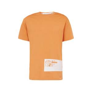 Calvin Klein Jeans Póló 'STENCIL'  narancs / fehér