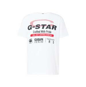 G-Star RAW Póló 'Old Skool'  piros / fekete / fehér