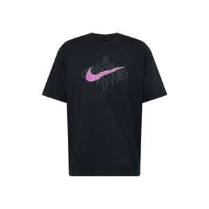 Nike Sportswear Póló  lila / fekete / piszkosfehér