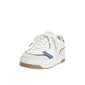 Pull&Bear Rövid szárú sportcipők  kék / világosszürke / fehér