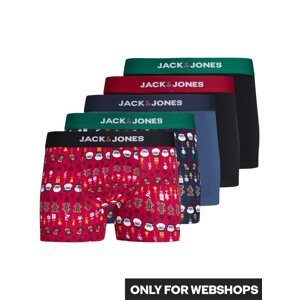 JACK & JONES Boxeralsók 'SWEET XMAS'  tengerészkék / zöld / piros / fekete