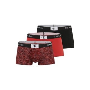 Calvin Klein Underwear Boxeralsók  piros / bíbor / fekete / piszkosfehér
