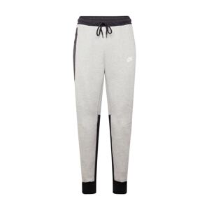 Nike Sportswear Nadrág 'TECH FLEECE'  szürke melír / fekete / fehér