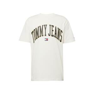 Tommy Jeans Póló  világos sárga / fekete / fehér