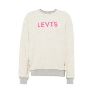 LEVI'S Tréning póló  krém / szürke melír / világos-rózsaszín / fehér