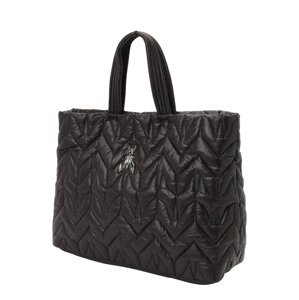 PATRIZIA PEPE Shopper táska 'Matelassè'  fekete / ezüst