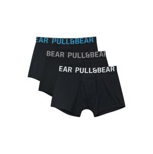 Pull&Bear Boxeralsók  szürke / benzin / fekete / fehér