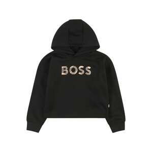 BOSS Kidswear Tréning póló  bézs / fekete