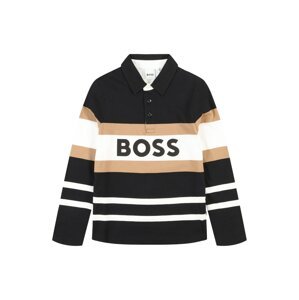 BOSS Kidswear Póló  bézs / fekete / fehér