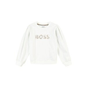 BOSS Kidswear Tréning póló  bézs / fehér
