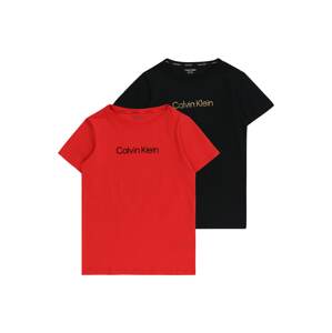 Calvin Klein Jeans Póló  aranysárga / rikító piros / fekete