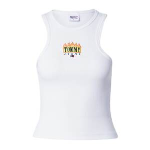 Tommy Jeans Top  világoszöld / narancs / fehér