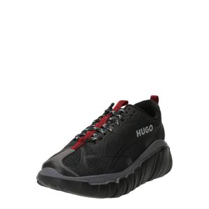HUGO Red Rövid szárú sportcipők 'Xeno Runn Rfmx 10245664 01'  szürke / piros / fekete