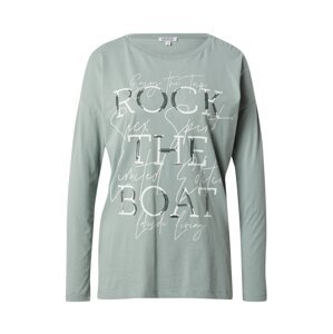 Soccx Póló 'Rock the Boat'  menta / fenyő / fehér