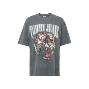 Tommy Jeans Póló 'Tiger'  barna / szürke / rózsaszín / fehér