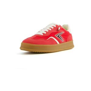 Bershka Rövid szárú sportcipők  piros / fekete / fehér