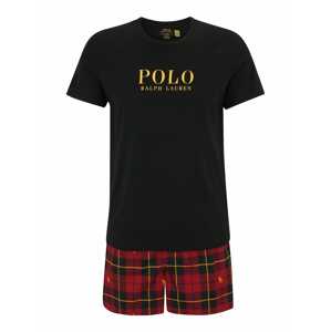 Polo Ralph Lauren Rövid pizsama  sárga / bordó / kárminvörös / fekete