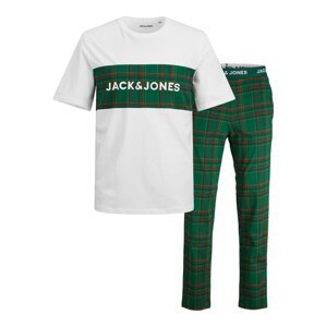 JACK & JONES Hosszú pizsama  sötétsárga / fűzöld / piros / fehér