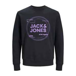 JACK & JONES Tréning póló 'PILOU'  lila / fekete