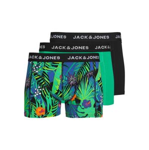 JACK & JONES Boxeralsók 'FLOWER'  kék / világoszöld / lila / fekete