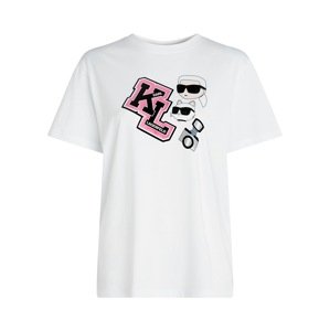 Karl Lagerfeld Oversize póló ' Ikonik '  bézs / rózsaszín / fekete / fehér