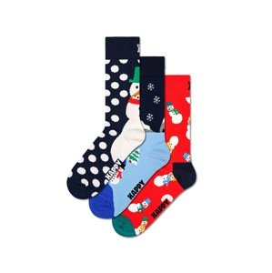 Happy Socks Zokni 'Snowman'  tengerészkék / világoskék / piros / fehér