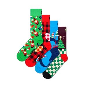 Happy Socks Zokni 'Santa's Workshop'  világoskék / barna / zöld / piros