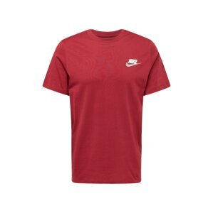 Nike Sportswear Póló 'CLUB+'  piros / ezüst / fehér