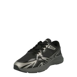 BOSS Black Rövid szárú sportcipők 'Owen'  ezüstszürke / fekete / fehér