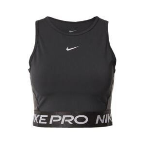 NIKE Sport top 'Pro'  fekete / fehér
