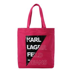 KARL LAGERFELD JEANS Shopper táska  rózsaszín / fekete / fehér