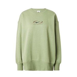 Nike Sportswear Tréning póló 'Swoosh'  zöld / fekete