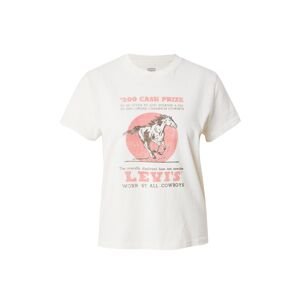 LEVI'S ® Póló 'CLASSIC'  világospiros / fekete melír / piszkosfehér